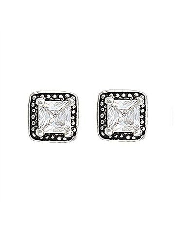 Montana Silversmiths Women's Star Lights Small Western Princess Earrings in Silver (view 1)