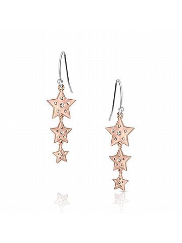 Montana Silversmiths Women's Trio Of Wishes Earrings in Rose Gold (view 2)