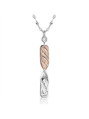 Montana Silversmiths Women's Flatland Twister Necklace in Silver And Rose Gold (view 1)