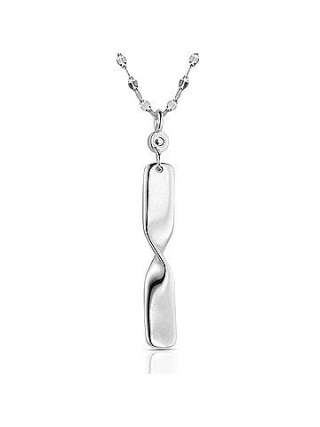 Montana Silversmiths Women's Flatland Twister Necklace in Silver And Rose Gold (view 2)