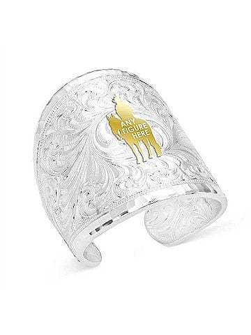 Montana Silversmiths Women's Out West Custom Initial Ring - Letter C in Silver (view 1)