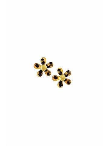 sunshine tienda Women's Tortoise Flower Earrings in Gold (view 1)