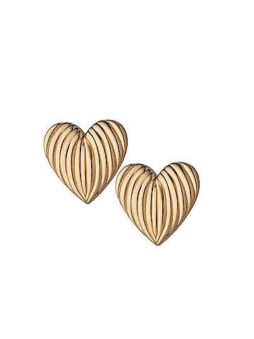 Jennifer Zeuner Women's Luba Big Heart Earrings in Gold (view 1)