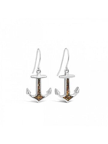 Dune Jewelry Women's Anchor Drop Earring in Silver (view 1)