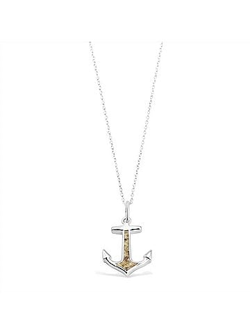 Dune Jewelry Women's Anchor Necklace in Silver (view 1)