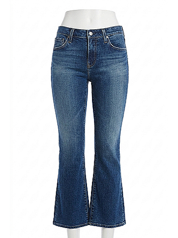 AG Jeans Farrah Boot Crop Mid Rise Jean in Blue (view 1)