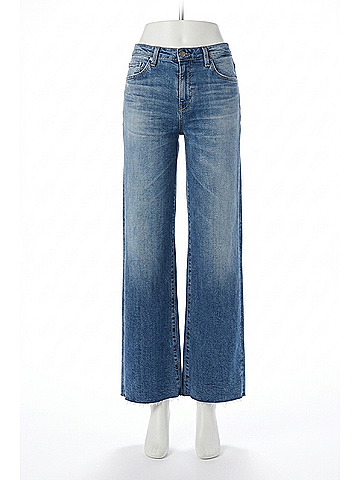 AG Jeans Saige Wide Leg High Rise Jean in Blue (view 1)