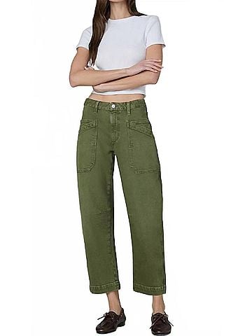 Joe's Jeans Double Pocket Barrel Jeans in Winter Moss (view 2)