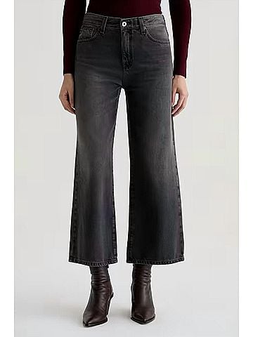 AG Jeans Saige Wide Leg Crop Jean in Overnight (view 2)