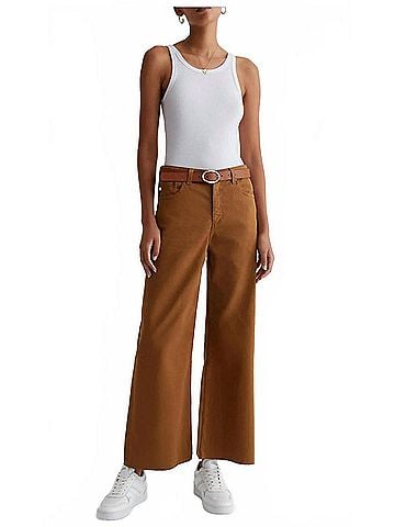 AG Jeans Saige Wide Leg Crop Jean in Carmel (view 2)