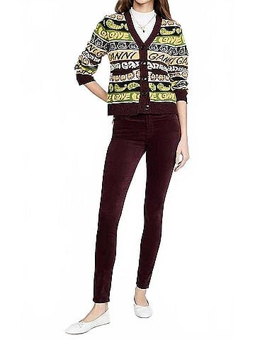 AG Jeans Farrah High Rise Skinny Jeans in Wine Bloom (view 2)