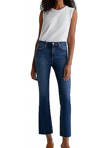 AG Jeans Farrah Boot Crop High Rise Jeans in 9 Year Color (view 2)