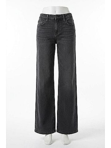 Joe's Jeans The Lou Lou Low-Rise Wide-Leg Jeans in Black Cat (view 1)