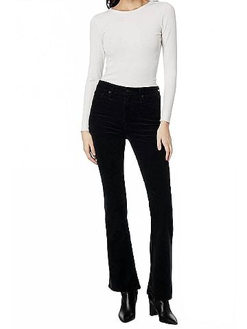 AG Jeans Farrah Boot High Rise Black Corduroy in Black (view 2)