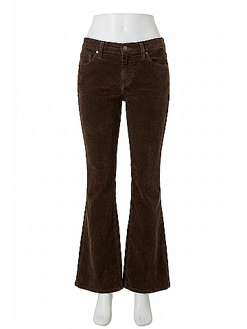 AG Jeans Angeline Mid Rise Brown Cord in Brown (view 1)