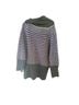 Free People Stripes Gray Purple Pullover Sweater Size M - photo 2