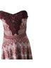 Free People 44% Polyester 26% Acrylic 21% Cotton 9% Nylon 100% Polyester Aztec Or Tribal Print Red Burgundy White Pink Gold Casual Dress Size M - photo 4