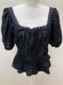 DÔEN 100% Cotton Black Short Sleeve Blouse Size XL - photo 4