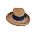 Eric Javits 100% Straw Brown Black Sun Hat Size 22 - photo 2