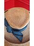 Eric Javits 100% Straw Brown Black Sun Hat Size 22 - photo 9