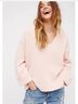 Free People 100% Cotton Solid Pink Pullover Sweater Size S - photo 4