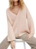 Free People 100% Cotton Solid Pink Pullover Sweater Size S - photo 1