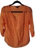 Express 100% Polyester 100% Polyester Orange Long Sleeve Blouse Size S - photo 2