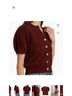 DÔEN Burgundy Wool Cardigan Size M - photo 3