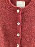 DÔEN Burgundy Wool Cardigan Size M - photo 12