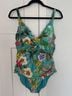 Jantzen Floral Multi Color One Piece Swimsuit Size 14 - photo 3
