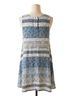 Title Unknown 100% Viscose Floral Blue Casual Dress Size XS - photo 1