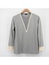 AKRIS Gray Ivory Wool Pullover Sweater Size 6 - photo 4