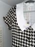 REVOLVE 100% Polyester Houndstooth Tweed Black White Casual Dress Size XXS - photo 8