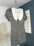 REVOLVE 100% Polyester Houndstooth Tweed Black White Casual Dress Size XXS - photo 11