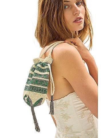 Free People Beaded Tassel Pouch Crossbody Bag (view 2)