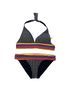 Jag 84% Polyamide 16% Elastane 100% Polyester Print Black Multi Color Two Piece Swimsuit Size L - photo 1
