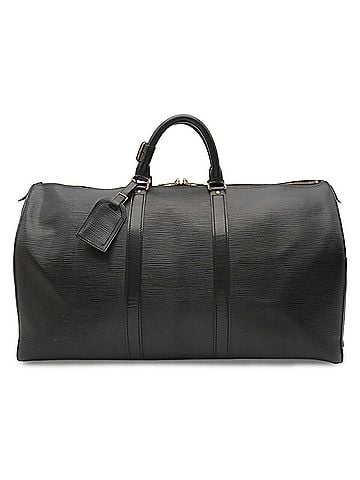 Louis Vuitton LOUIS VUITTON Louis Vuitton Epi Keepall 50 Boston Bag Travel Leather Noir Black M42962 (view 2)