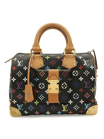 Louis Vuitton LOUIS VUITTON Louis Vuitton Monogram Multicolor Speedy 30 Handbag Noir Black M92642 (view 1)