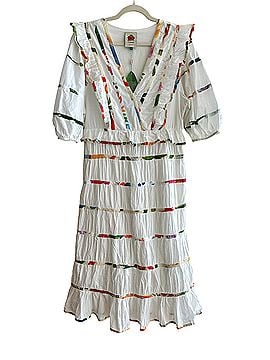 FARM Rio Mixed Off-White Prints Midi Casual Dress (view 1)
