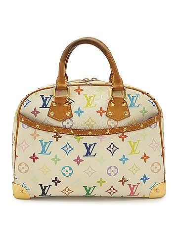 Louis Vuitton LOUIS VUITTON Louis Vuitton Monogram Multicolor Trouville Handbag Blanc White M92663 (view 1)