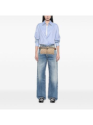 Gucci GG Canvas Web Double Pocket Belt Bag (view 2)
