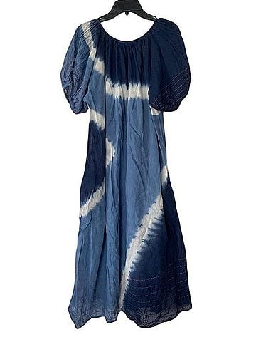 Anthropologie Sundry Bubble Sleeve Tye Dye Maxi Dress Casual Dress (view 2)