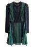 Self-Portrait 100% Polyester 100% Viscose Solid Green Black Cocktail Dress Size 4 - photo 1