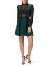 Self-Portrait 100% Polyester 100% Viscose Solid Green Black Cocktail Dress Size 4 - photo 4