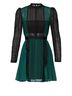 Self-Portrait 100% Polyester 100% Viscose Solid Green Black Cocktail Dress Size 4 - photo 6