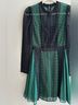 Self-Portrait 100% Polyester 100% Viscose Solid Green Black Cocktail Dress Size 4 - photo 7