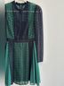 Self-Portrait 100% Polyester 100% Viscose Solid Green Black Cocktail Dress Size 4 - photo 8