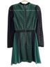 Self-Portrait 100% Polyester 100% Viscose Solid Green Black Cocktail Dress Size 4 - photo 2
