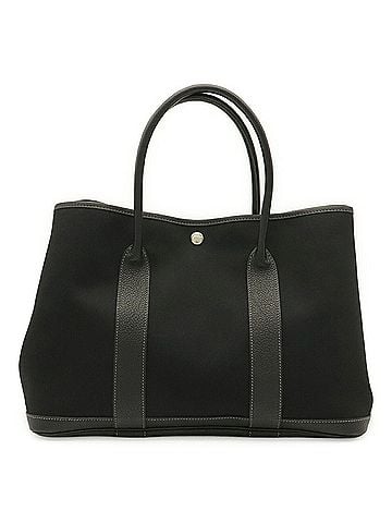 Hermès HERMES Garden PM Tote Bag Shoulder Toile Officier Leather Black ?G Stamp (view 2)