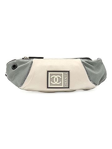 Chanel CHANEL Sport Line Coco Mark Bag, Body Waist Pouch, Hip Nylon, Gray/Ivory, A31809 (view 1)
